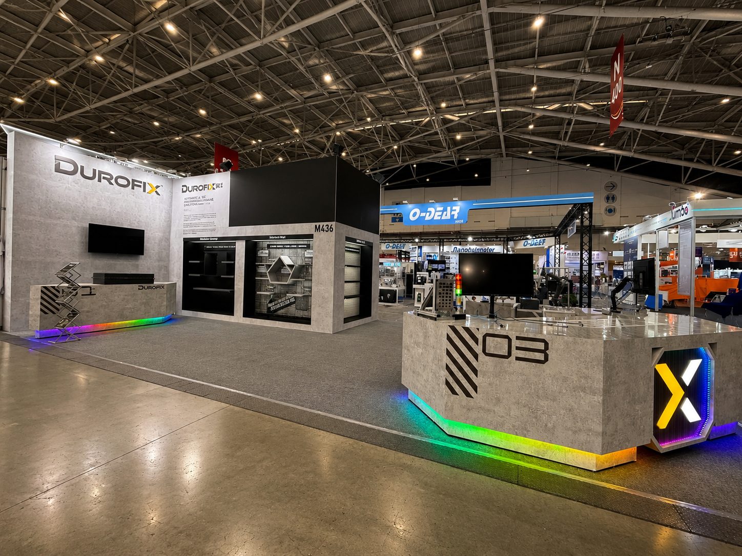 Durofix trade show exhibit by AMG