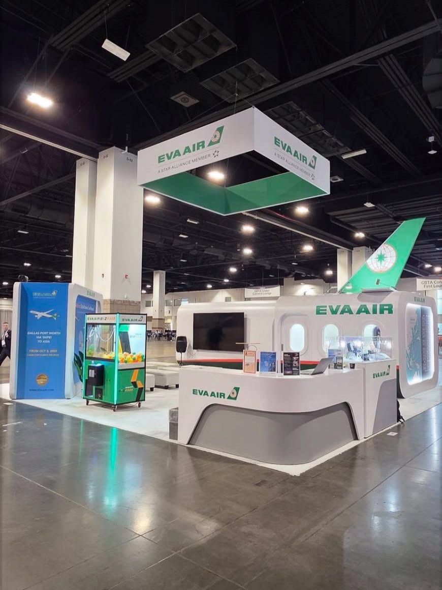 EVA Air trade show exhibit by AMG