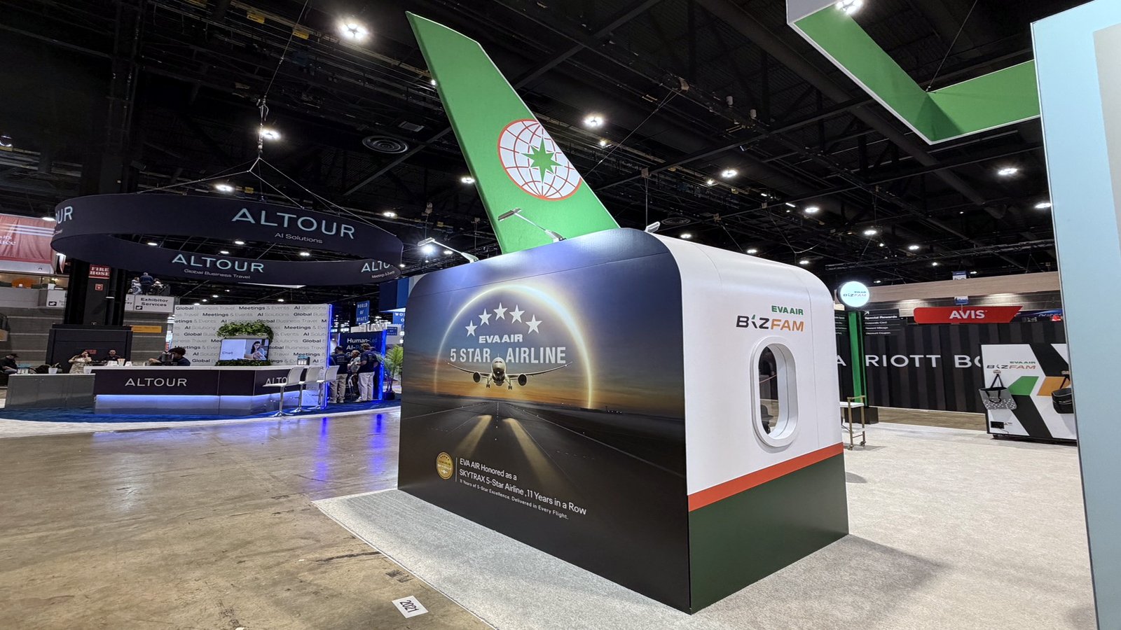 EVA Airways Corporation trade show exhibit by AMG