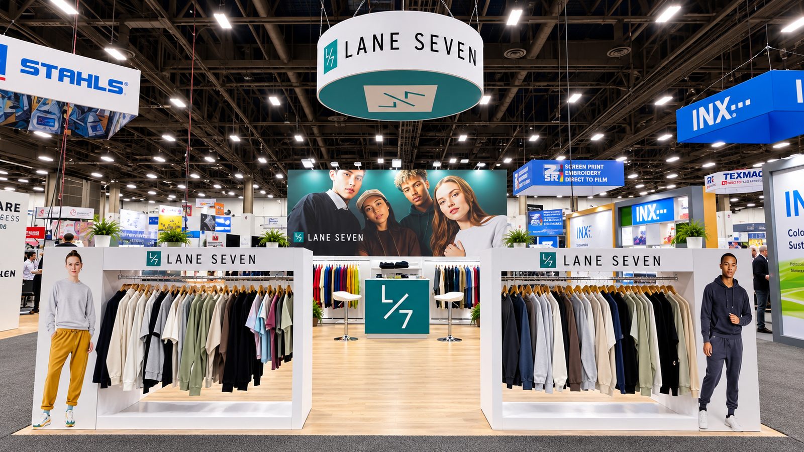 Lane Seven trade show exhibit by AMG