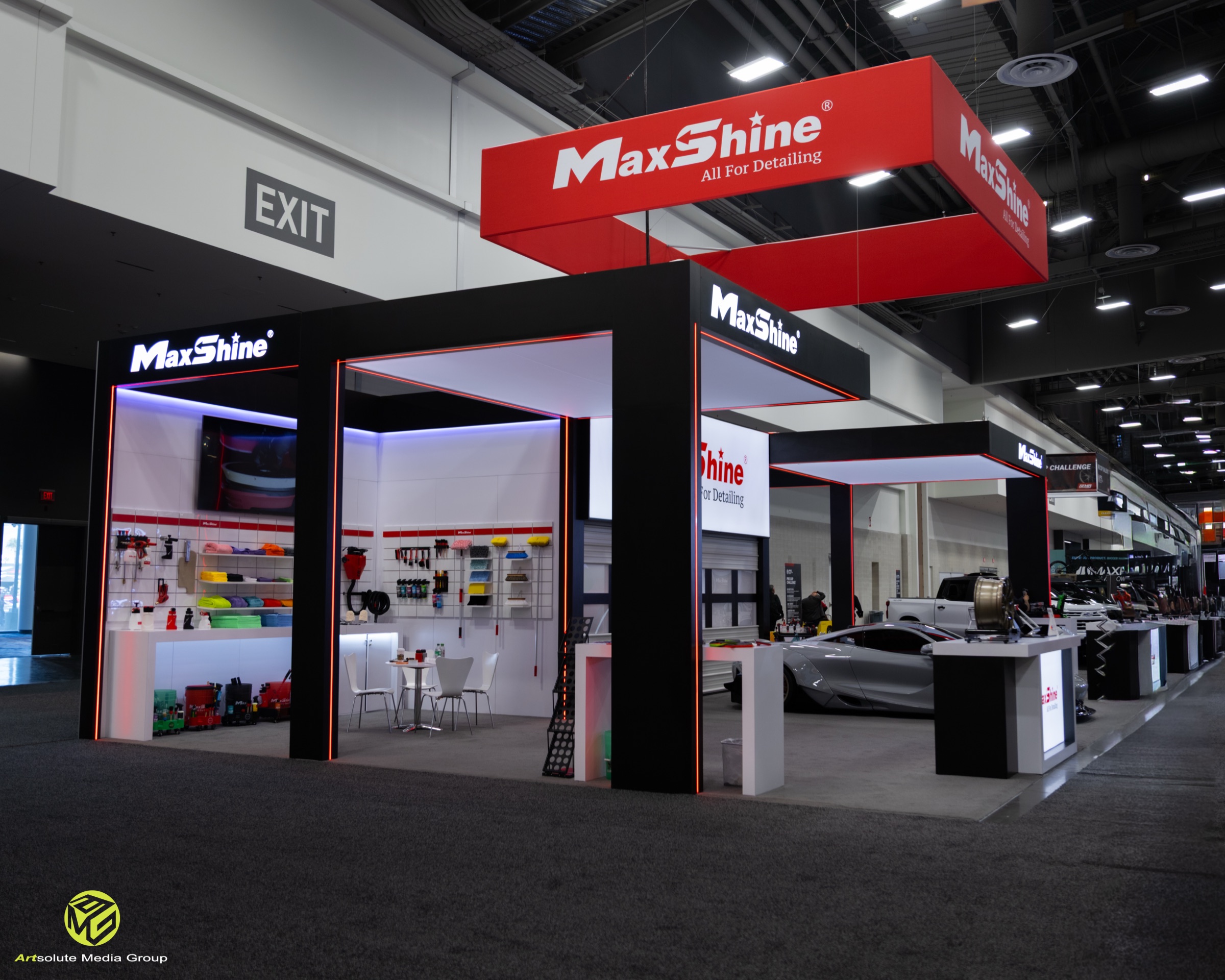 Maxshine trade show exhibit by AMG