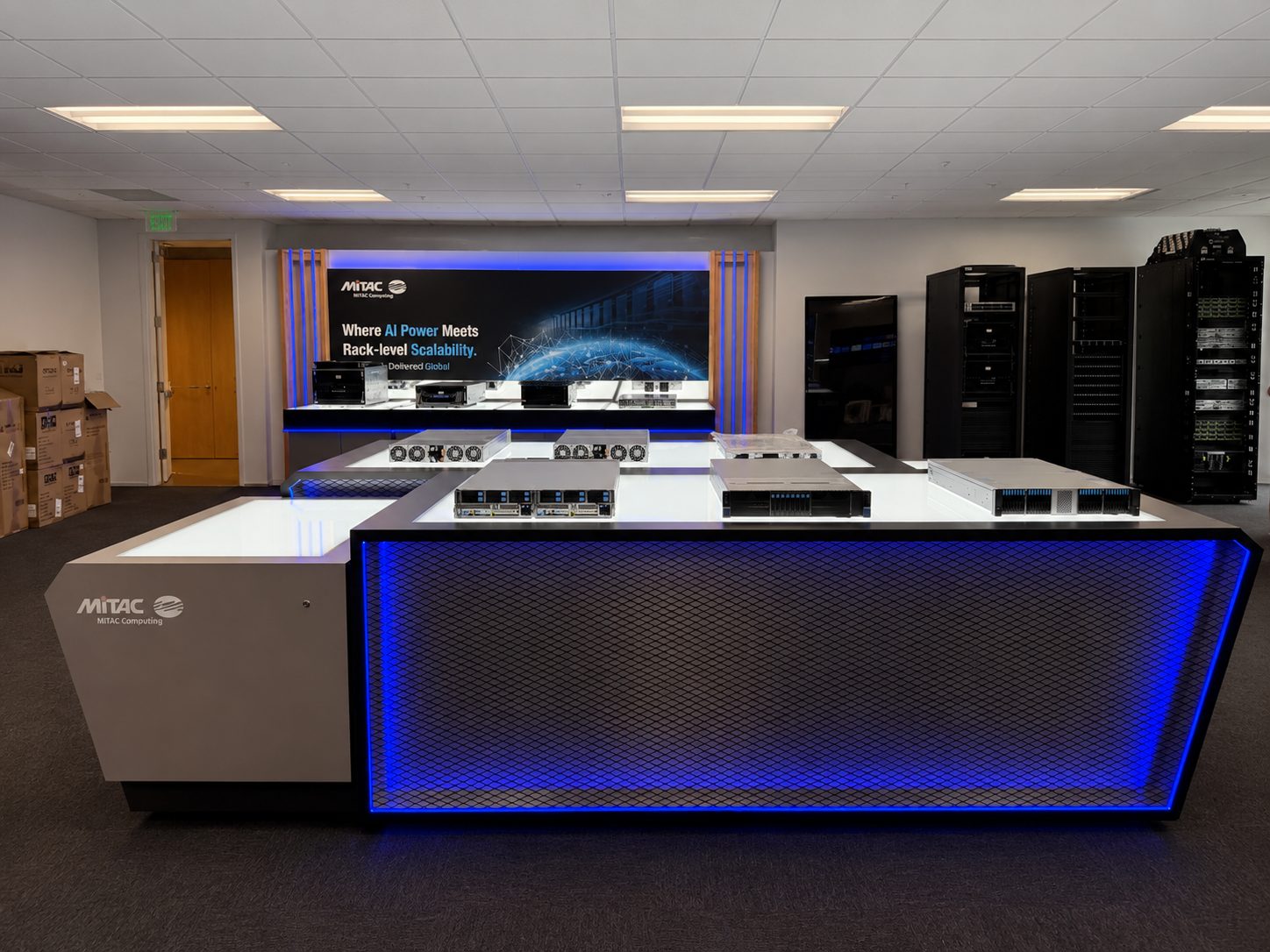 Product Wall — Rack Servers on Display
