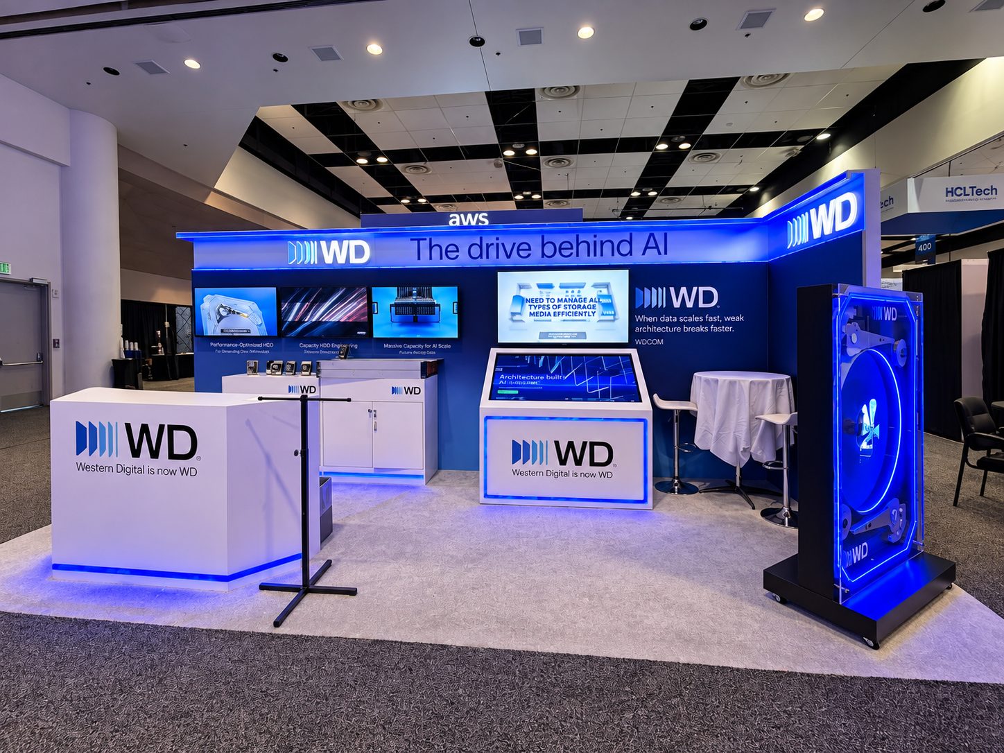 Western Digital trade show exhibit by AMG